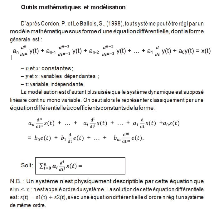 Math Modelisation Outils mathématiques et modélisation – RAIFFET